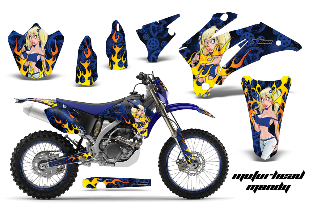 Yamaha WR250F WR450F 07-11 Graphics Kit MM BL NPs